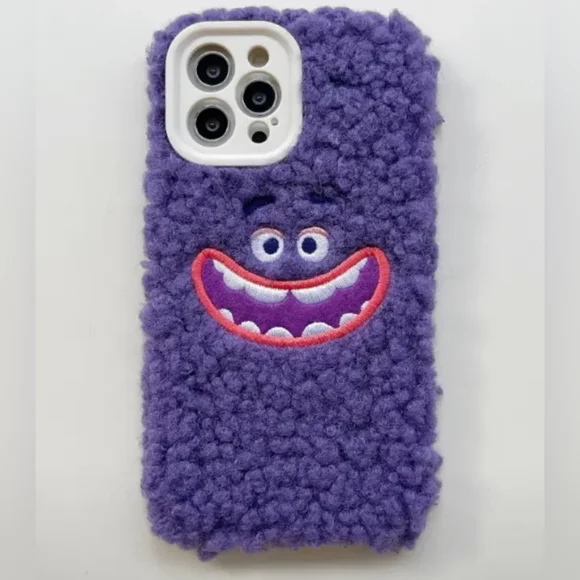 Fuzzy Monster iPhone 14 Phone Case | Purple - Picture 2 of 3